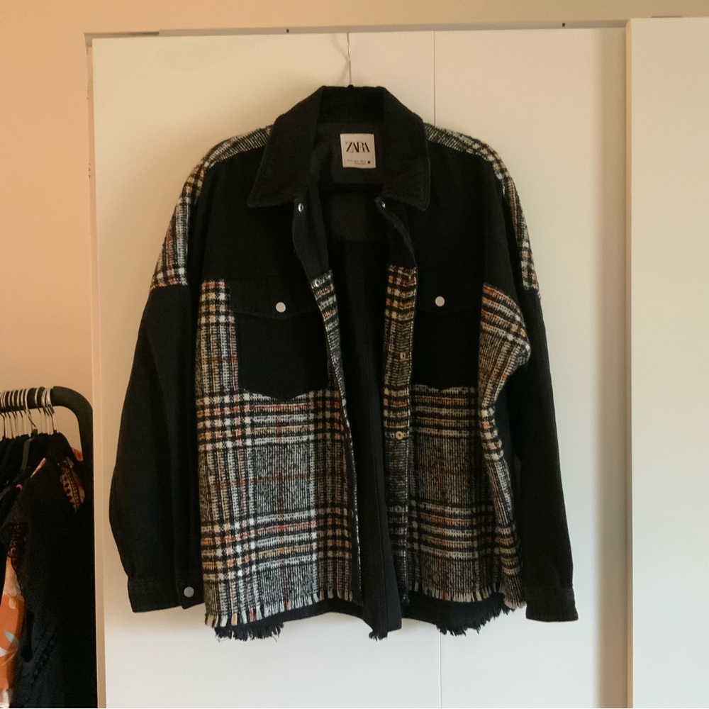Zara Tweed & Denim Jacket